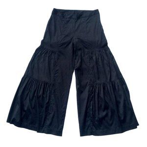 SPANNER Black Tiered Wide Leg Pants - Size 10